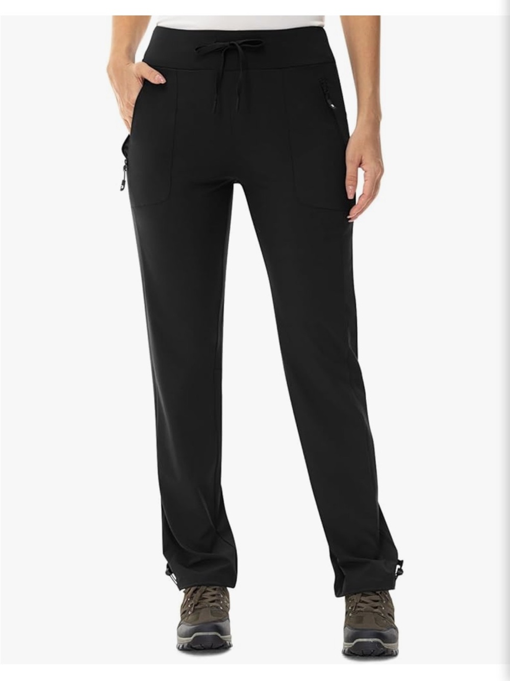 Women’s Black Drawstring Utility Hiking Pants